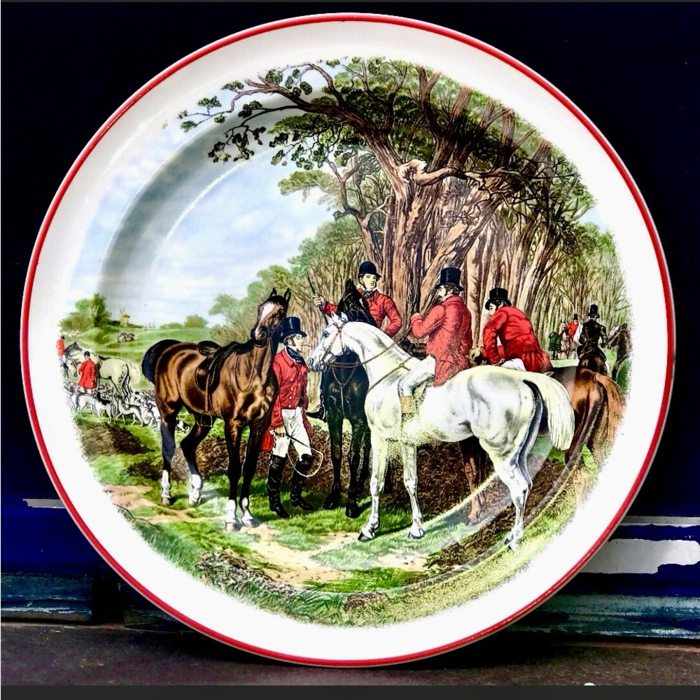 1988 Vintage FOX HUNT Plate by JF Herring Crown Suppliers England